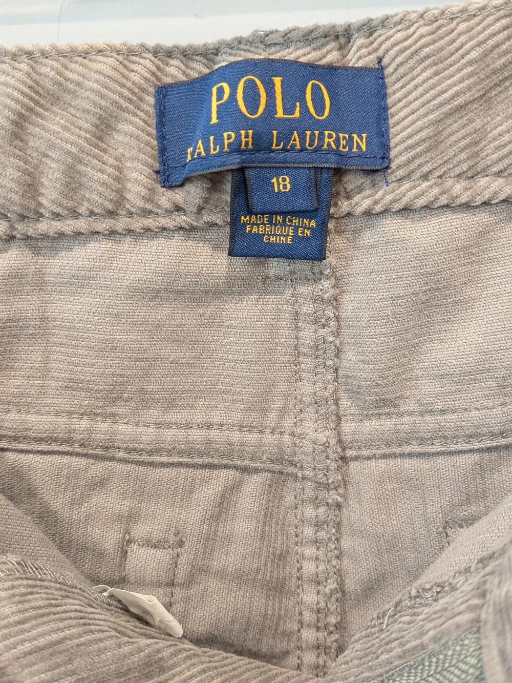 Polo Ralph Lauren khaki Corduroy Pants Size 18 Boy Old Money Preppy Kids classic